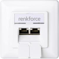 Renkforce RF-4697900 Netwerkdoos Opbouw (op muur) CAT 6 2 poorten Zuiver wit - thumbnail