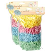 Decoratie paasgras vulmateriaal - in verschillende kleuren - papier - 100 gram