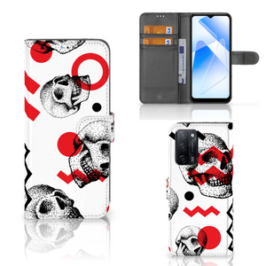 Telefoonhoesje met Naam OPPO A16/A16s/A54s Skull Red