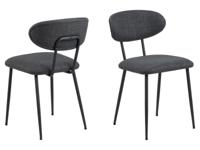 Set van 2 stoelen DENNIS grijs - thumbnail