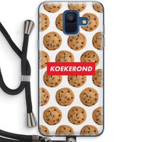 Koekerond: Samsung Galaxy A6 (2018) Transparant Hoesje met koord