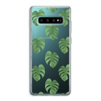 Monstera leaves: Samsung Galaxy S10 Plus Transparant Hoesje