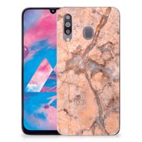 Samsung Galaxy M30 | TPU | Siliconen hoesje | Marmer Oranje