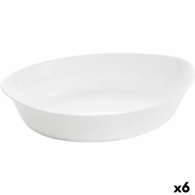 Serveerschaal Luminarc Smart Cuisine Ovalen 32 x 20 cm Wit Glas (6 Stuks)