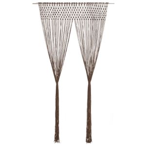 VidaXL Gordijn macramé 140x240 cm katoen taupe