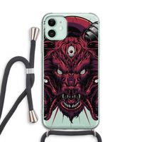 Hell Hound and Serpents: iPhone 11 Transparant Hoesje met koord
