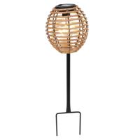 Pro Garden Solar tuinlamp / prikspot - warm wit - 13 x 13 x 52 cm - tuinverlichting