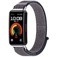 Sport loop nylon bandje - Blauw gemêleerd - Huawei Band 10 / 9 / 8