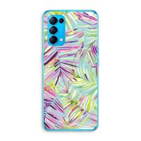 Tropical Palms Blue: Oppo Find X3 Lite Transparant Hoesje