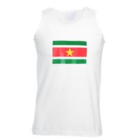 Witte tanktop Suriname heren - thumbnail