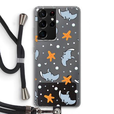 Manta: Samsung Galaxy S21 Ultra Transparant Hoesje met koord