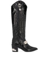 Toga Pulla bottes d'inspiration western - Noir
