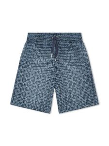 Givenchy Kids short en jean à imprimé 4G - Bleu