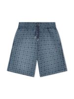 Givenchy Kids short en jean à imprimé 4G - Bleu - thumbnail