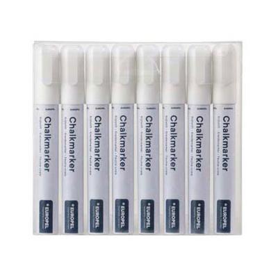 Quantore Krijtstift europel wit, 8st.