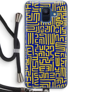 Majorelle Blue Print: Samsung Galaxy A6 (2018) Transparant Hoesje met koord
