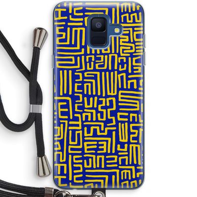 Majorelle Blue Print: Samsung Galaxy A6 (2018) Transparant Hoesje met koord