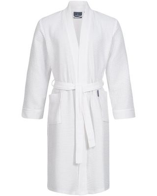 Morgenstern Morgenstern badjas Luca wafelstof Kimono 120cm Wit S