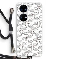 Zwanen: Huawei P50 Transparant Hoesje met koord