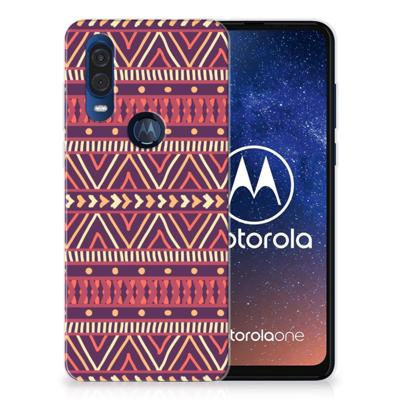 Motorola One Vision | TPU bumper | Aztec Paars