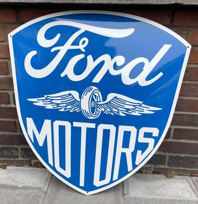 Ford Motors Shield Vintage Stijl Emaille Bord 70 x 66 cm