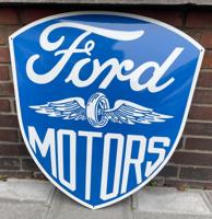 Ford Motors Shield Vintage Stijl Emaille Bord 70 x 66 cm
