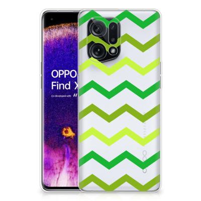 OPPO Find X5 | TPU bumper | Zigzag Groen