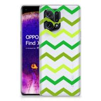 OPPO Find X5 | TPU bumper | Zigzag Groen