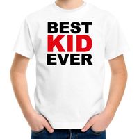 Best kid ever t-shirt wit voor kinderen - verjaardag cadeau funshirt XL (158-164)  -