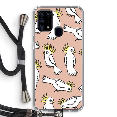 Papegaai: Samsung Galaxy M31 Transparant Hoesje met koord
