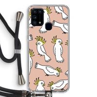 Papegaai: Samsung Galaxy M31 Transparant Hoesje met koord