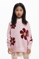 Trui met grote bloemen - RED - 13/14