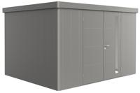 Biohort Metalen tuinhuis Neo - Dubbele deur - Kwartsgrijs - 3D (348x292 cm)- Plat dak- Metaal- Biohort Biohort Metalen tuinhuis Neo - Dubbele deur - Kwartsgrijs - 3D (348x292 cm)- Plat dak- Metaal- Biohort