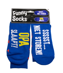 Funny socks - Opa slaapt sssst