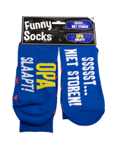 Funny socks - Opa slaapt sssst