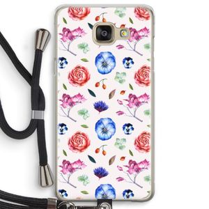 Bloemetjes: Samsung Galaxy A5 (2016) Transparant Hoesje met koord