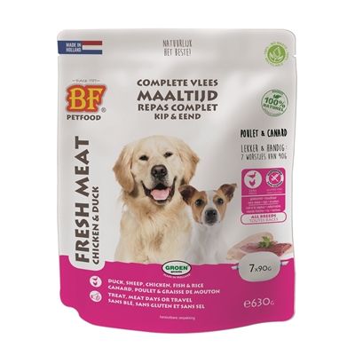 Bf Petfood Biofood vleesvoeding eend worst