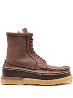 visvim bottines en cuir Cheekag-Folk à lacets - Marron - thumbnail