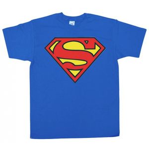 Superman logo verkleed t-shirt heren 2XL  -