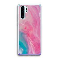 Roze explosie: Huawei P30 Pro Transparant Hoesje