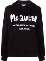 Alexander McQueen hoodie à logo imprimé - Noir