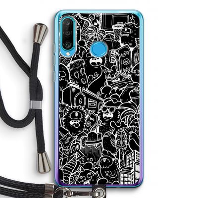 Vexx Black City : Huawei P30 Lite Transparant Hoesje met koord