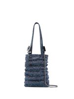 Benedetta Bruzziches mini sac froncé à strass - Bleu - thumbnail