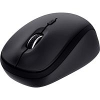 Trust YVI+ MULTI-DEVICE WIRELESS MOUSE BLACK Muis Draadloos, Bluetooth, USB Zwart 3 Toetsen