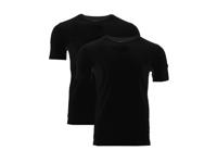 MEXX Set van 2 heren hemden of T-shirts (Ronde hals, Zwart, XXL)