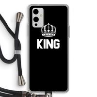 King zwart: OnePlus 9 Transparant Hoesje met koord