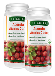 Fytostar Vitamine C-1000 Acerola Kauwtabletten - Duoverpakking