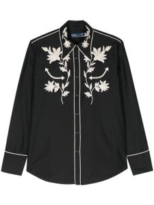 Polo Ralph Lauren blouse à fleurs brodées - Bleu