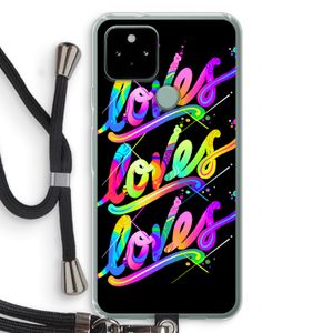 Loves: Pixel 5 Transparant Hoesje met koord