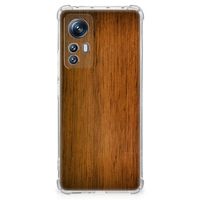 Xiaomi 12 | 12x Stevig Telefoonhoesje Donker Hout - thumbnail